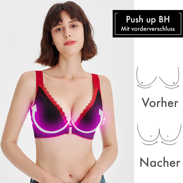 WieBlumen™ Front Closure V-Neck Push Up Bra