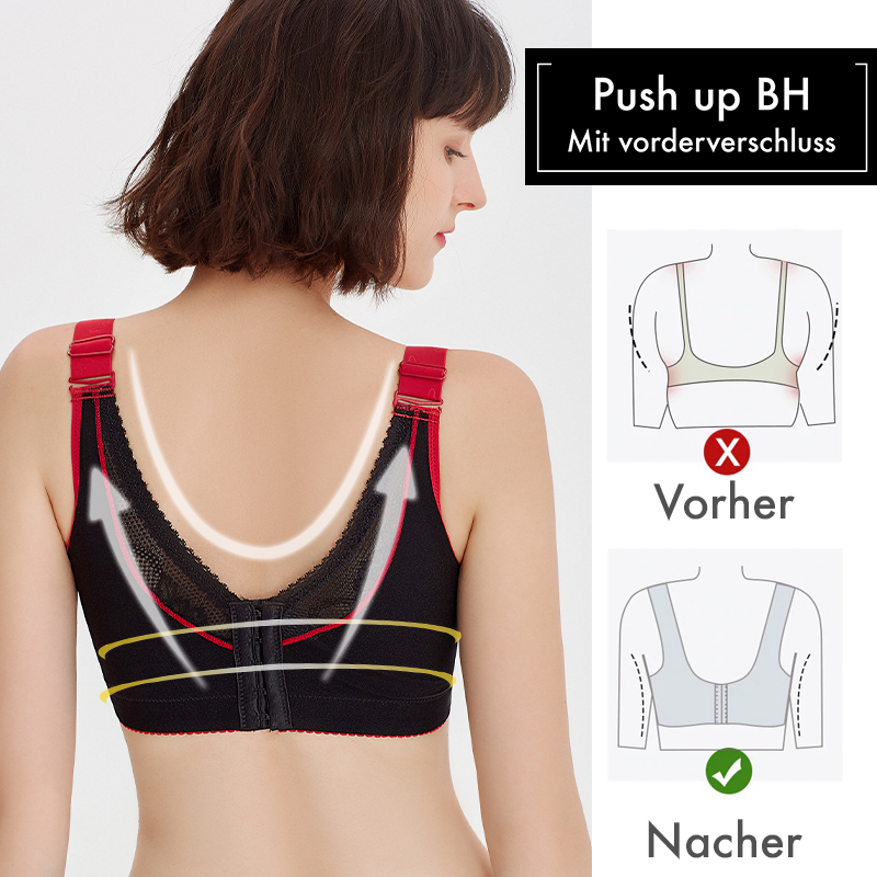 V-Ausschnitt Push-Up BH mit Vorderverschluss