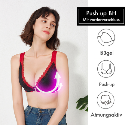 WieBlumen™ Front Closure V-Neck Push Up Bra