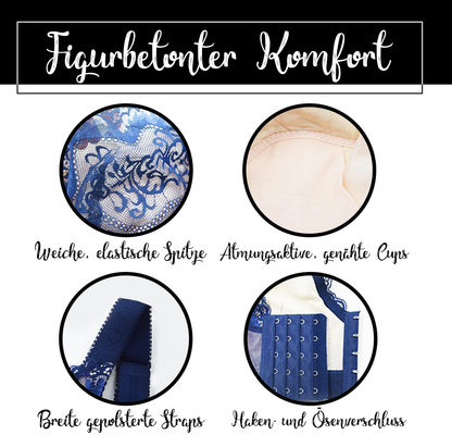 WieBlumen™ Lace Bra Sizes D, E, & F