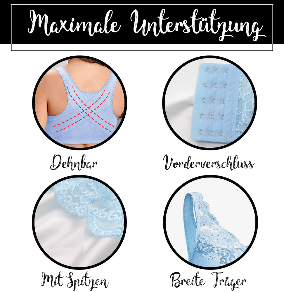 WieBlumen™ Front Closure Support Bra