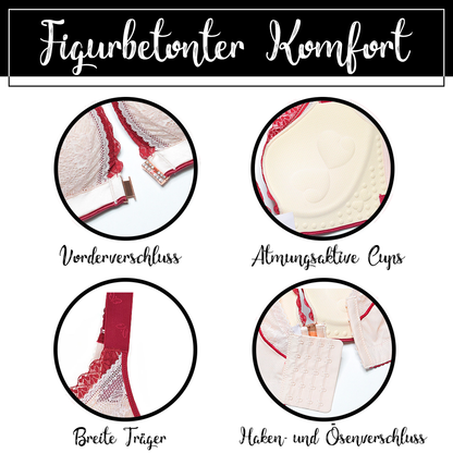 WieBlumen™ Front Closure V-Neck Push Up Bra